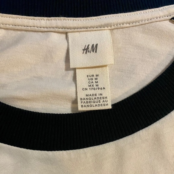 H&M Cream & Black Woman’s Baseball Shirt - Picture 6 of 7